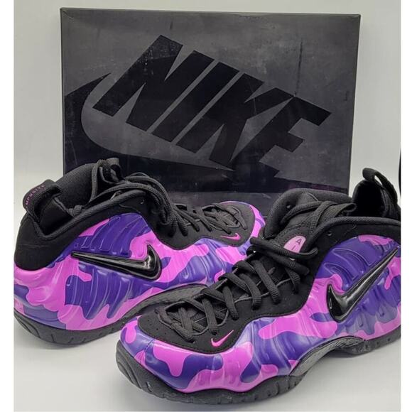Nike NIB Air Foamposite Pro Black Court Purple Athletic Shoe Size Men's 10 - Picture 14 of 16